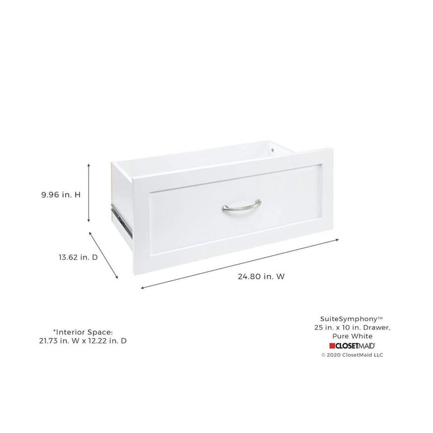 ClosetMaid SuiteSymphony Wood Drawer, Add On Accessory Shaker Style, for Storage, Closet, Clothes, 2