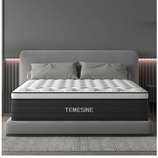 Full Size Mattress, 12 Inch Hybrid Mattress in a Box with Individual Pocket Spring, Gel Memory Foam