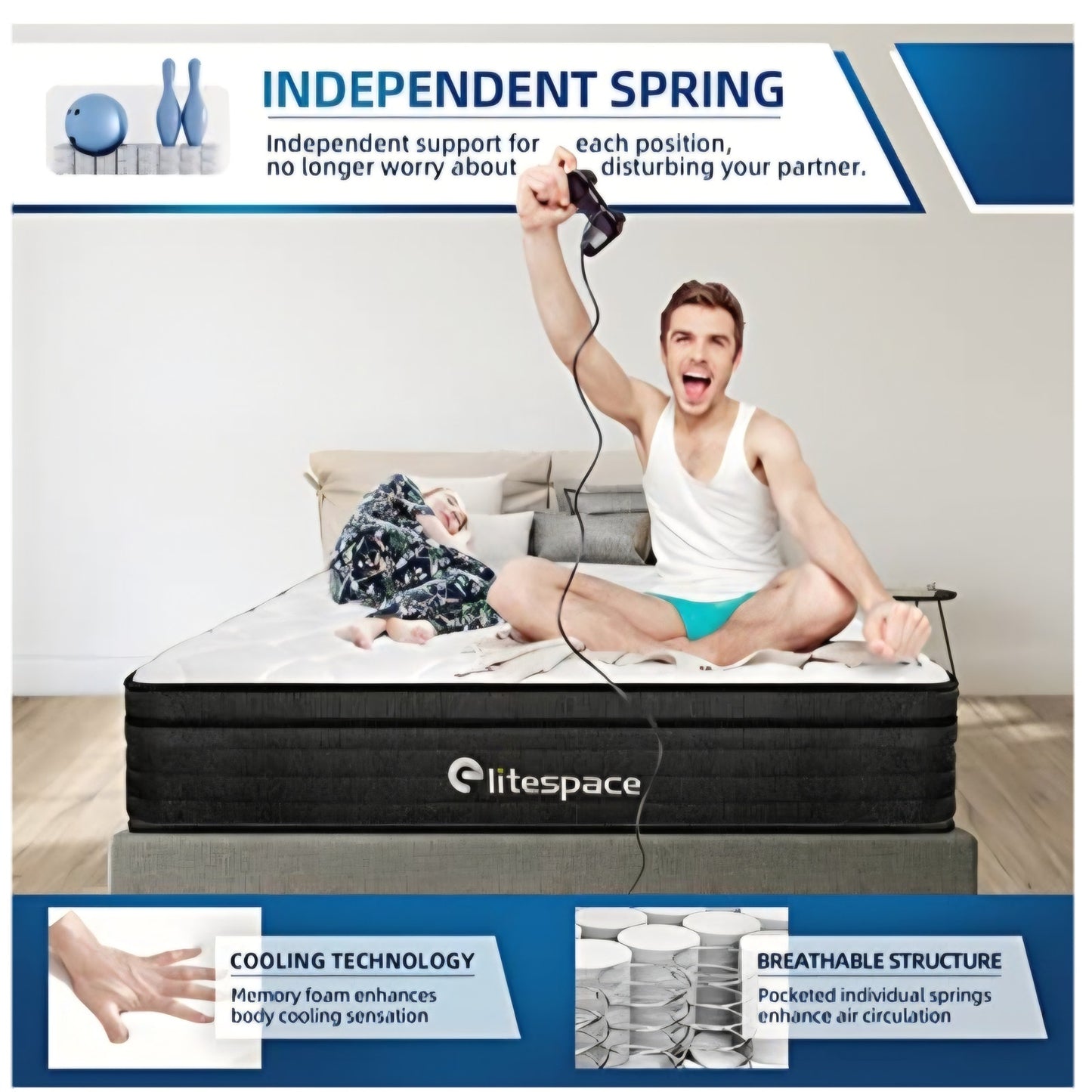Hybrid Full Mattress,Memory Foam Hybrid 10 Inch Full Size Springs Mattresses
