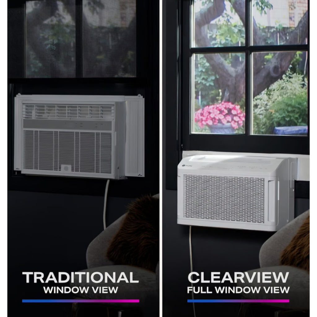 GE Profile ClearView Window Air Conditioner Unit, 8,300 BTU, Energy Efficient Cooling up to 350 sq