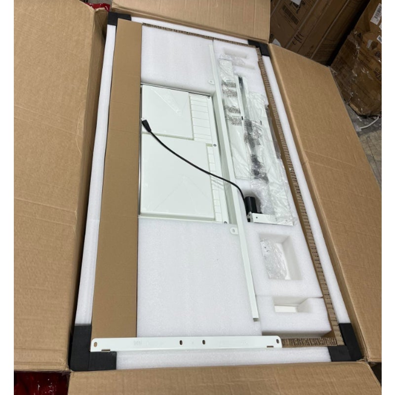 Marsail Glass Standing Desk with Drawer 37 x 22 Inches Stand up Desk Standing Desk