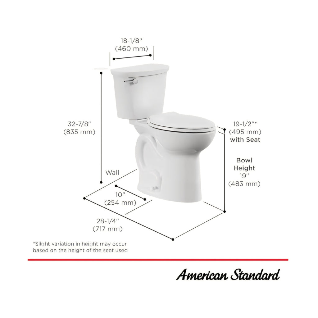 American Standard 215TB104.020 Cadet PRO Two-Piece Toilet