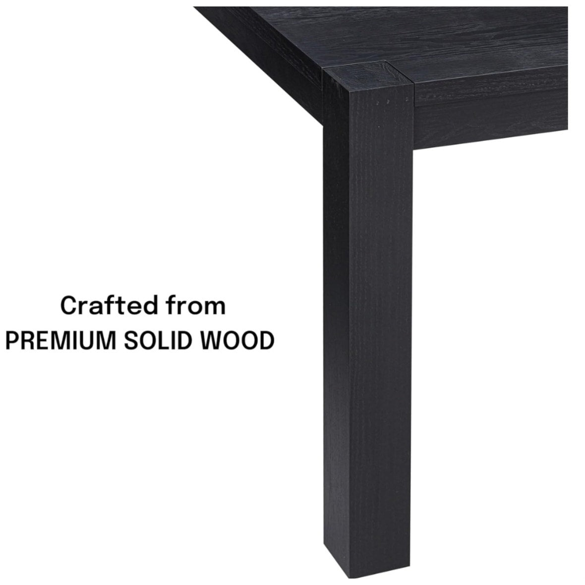 NTC Block 55 Inch Modern Farmhouse Dining Table, Rectangular Dinner Table for Dining Room,