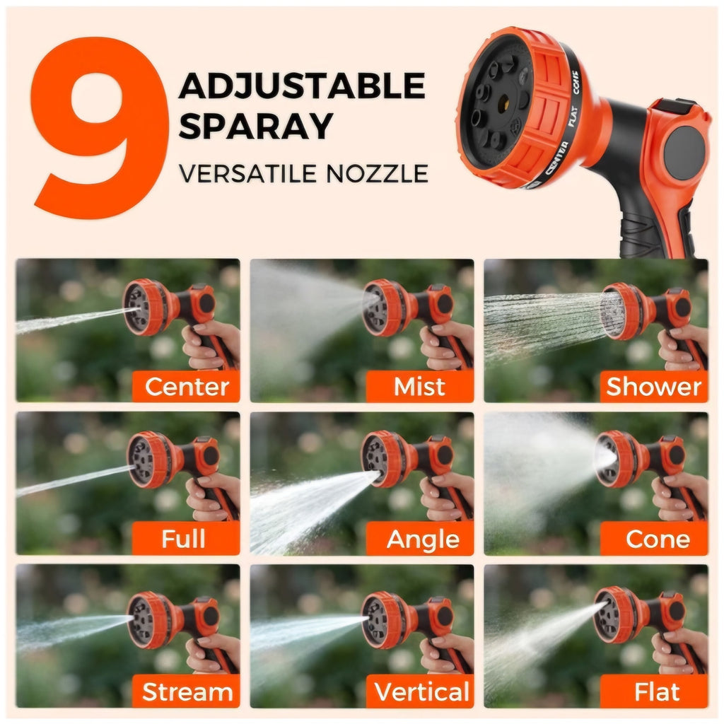 NEO-TEC 115ft 5/8" Retractable Garden Hose Reel with Auto Rewind Any Length Lock Heavy Duty Hose