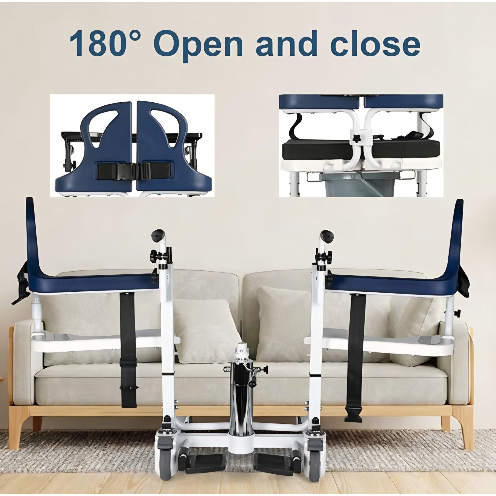 Hydraulic Patient Lift Transfer Chair for Home,Patient Chair Hydraulic Transferred Lift Wheelchair