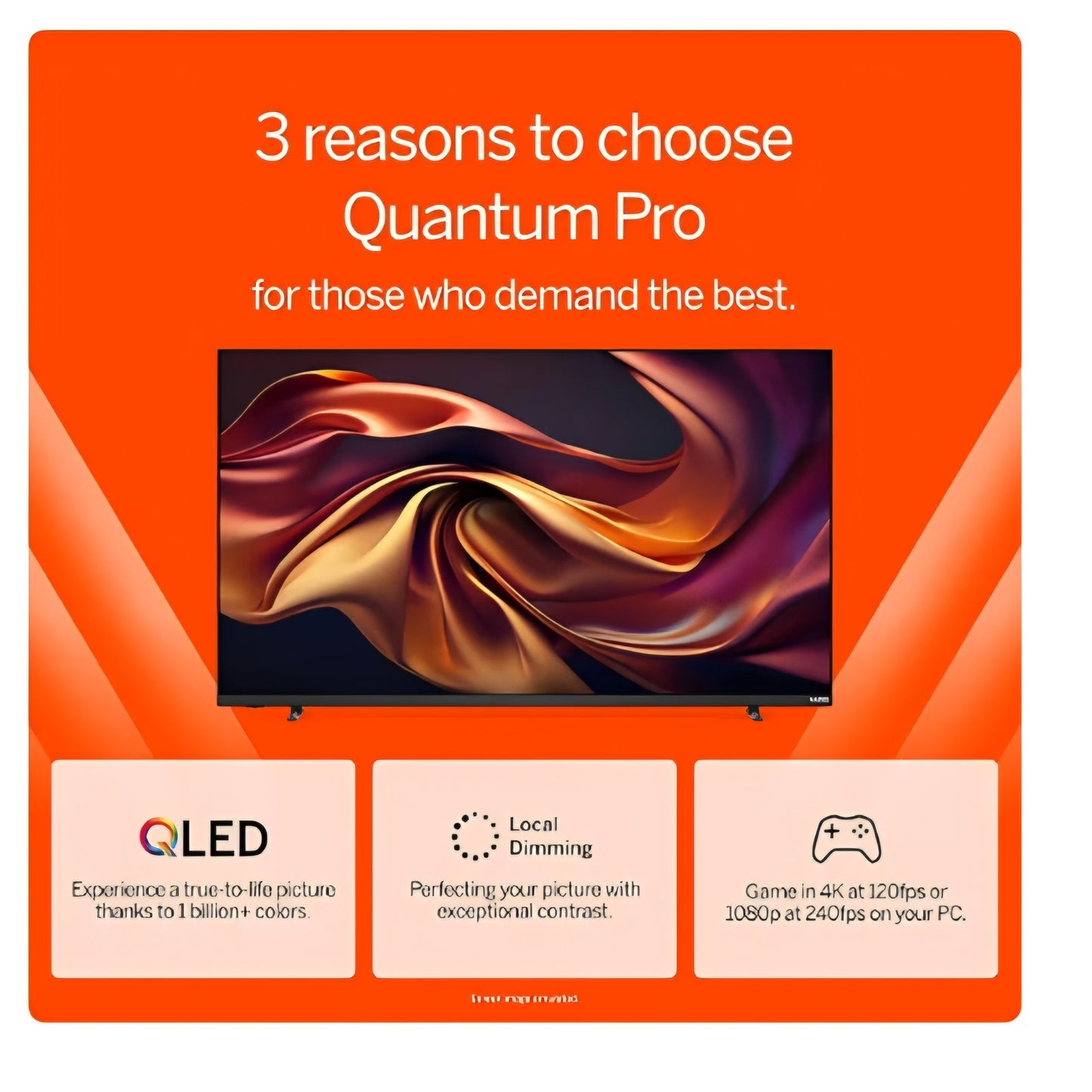 VIZIO 50-inch Quantum Pro 4K 120Hz QLED HDR10+ Smart TV with Dolby Vision, Active Full Array