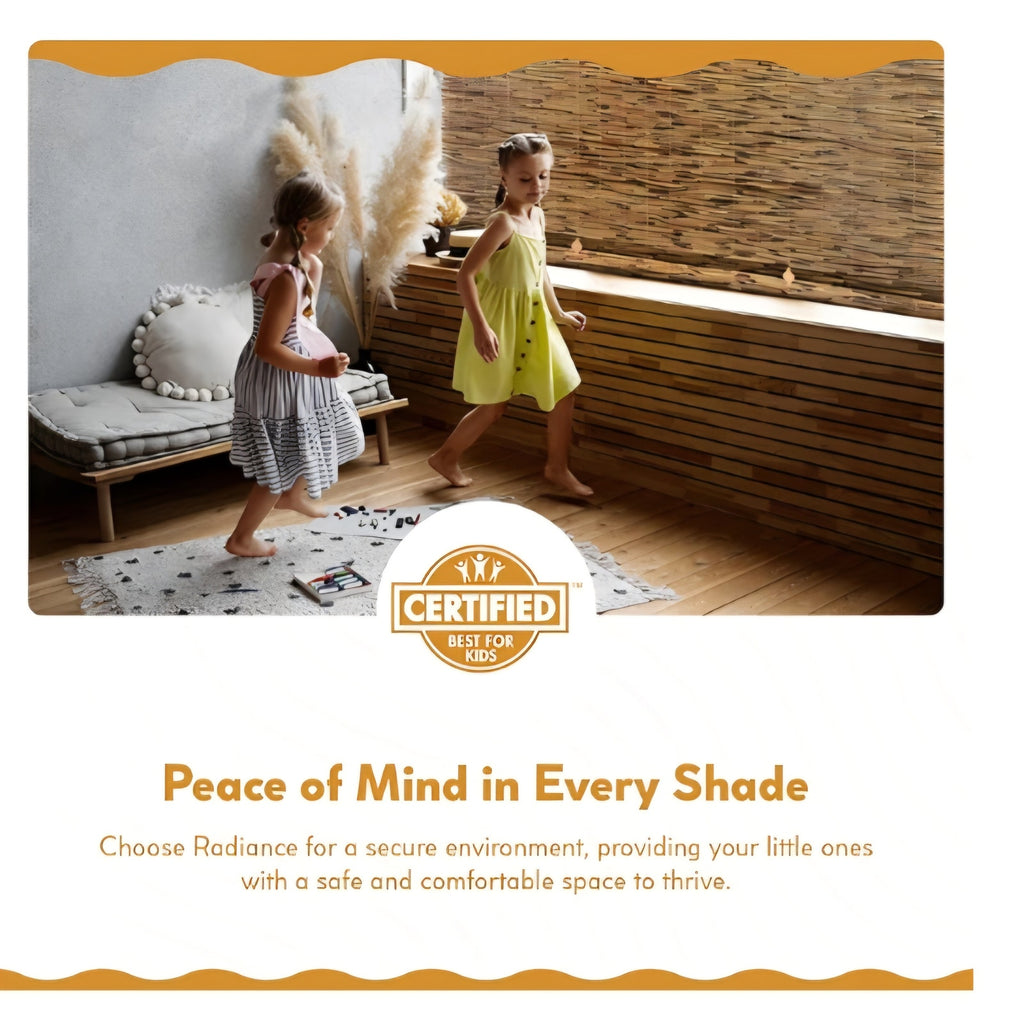 Radiance Cordless Bamboo Blinds - Waterproof Roller Shades for Porch, Patio & Interior Windows