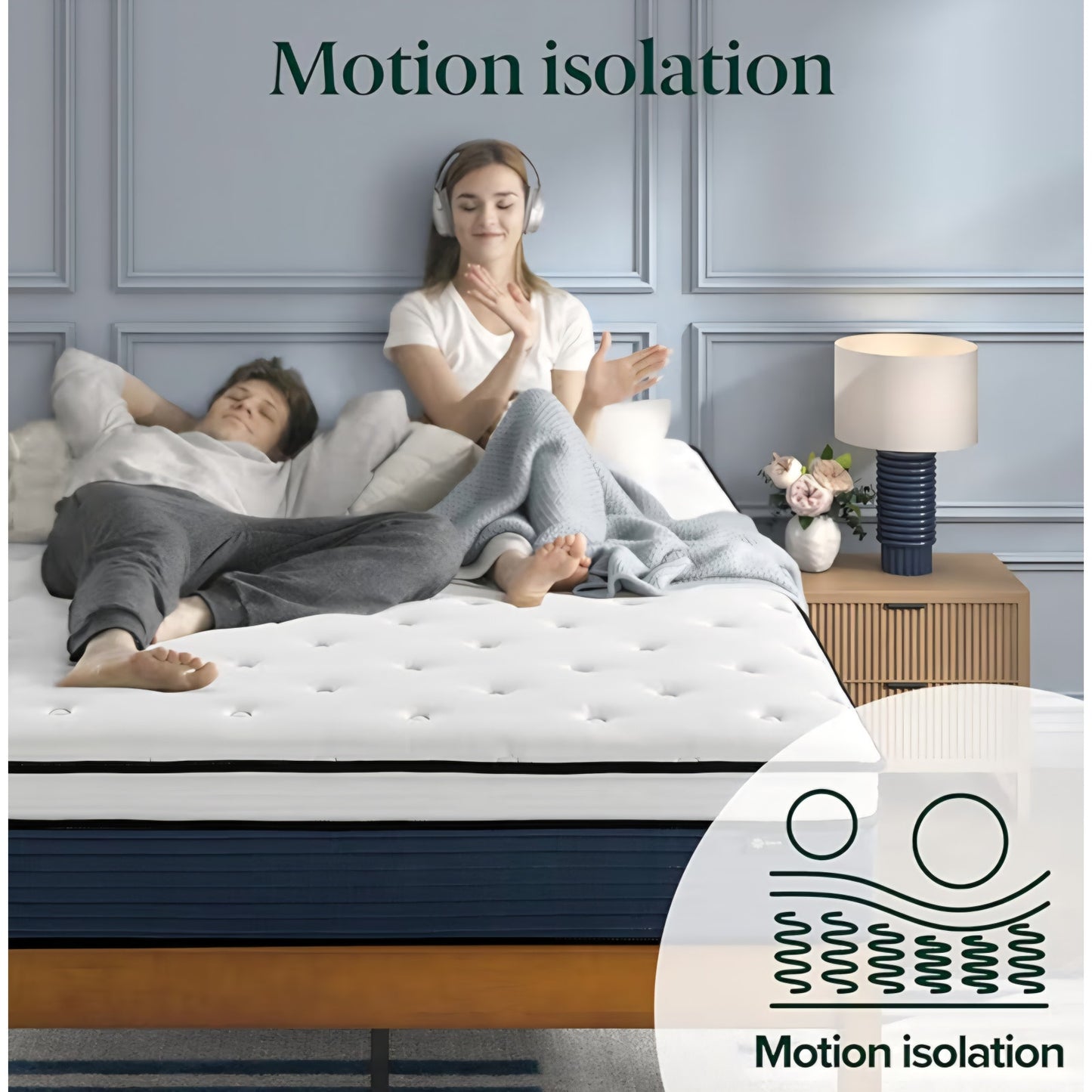 ZINUS 10 Inch Comfort Support Hybrid Mattress [New Version], Twin, Fiberglass Free, Medium Plush,