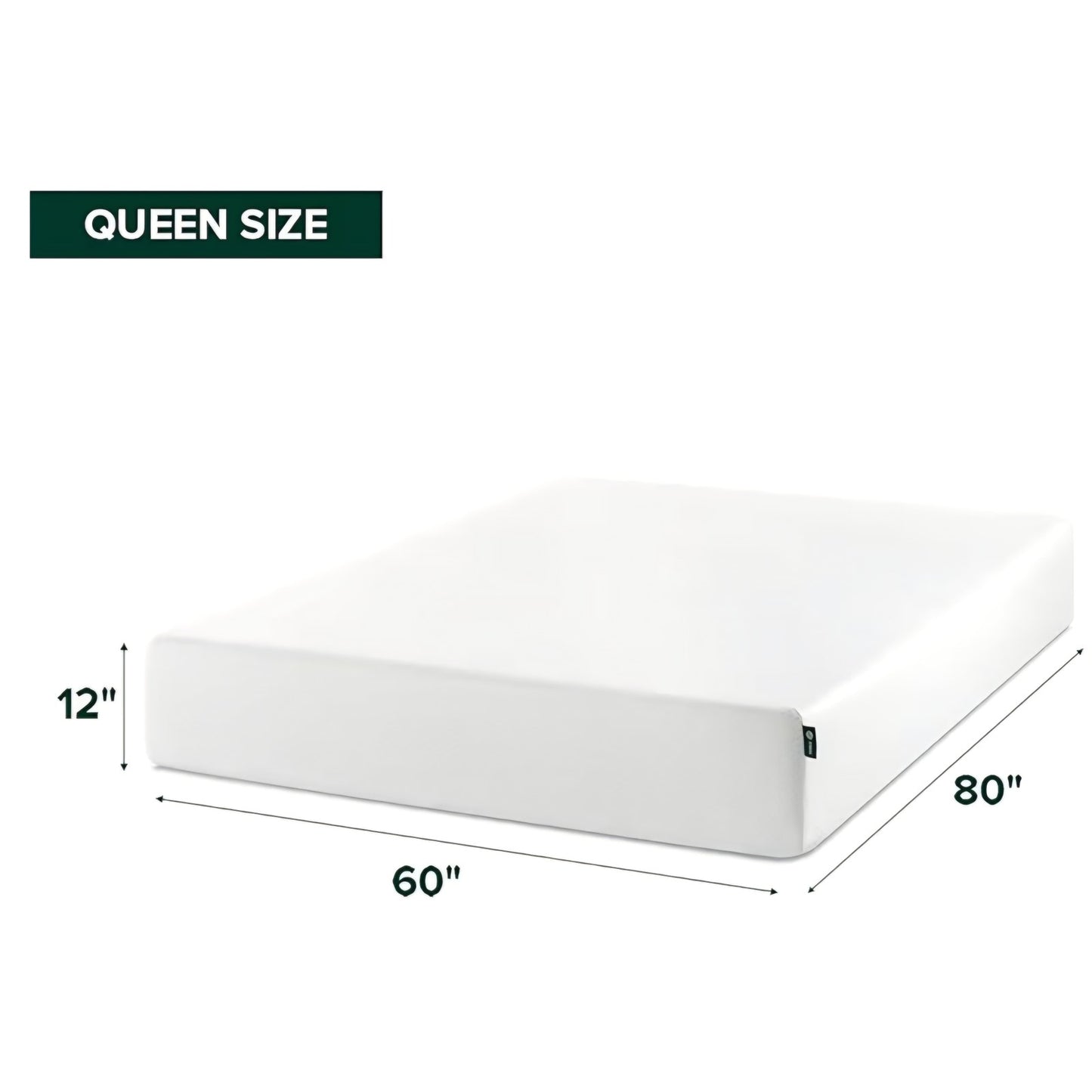 Zinus 12 Inch Queen Green Tea Memory Foam Mattress [New Version], Fiberglass Free
