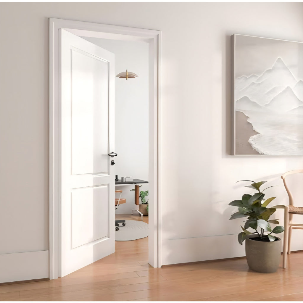 24"x 80" Slab Door, 2-Panel Interior French Door Slab Shaker