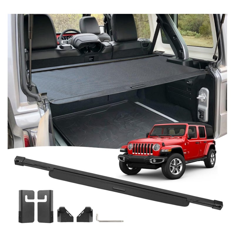 Cargo Cover for Wrangler JL JLU 4 Door/Hard Top 2018-2023