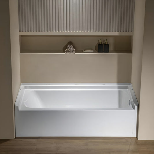 60” x 32” Alcove Soaking Bathtub in white with Right-Hand Drain Hole – Tub Only