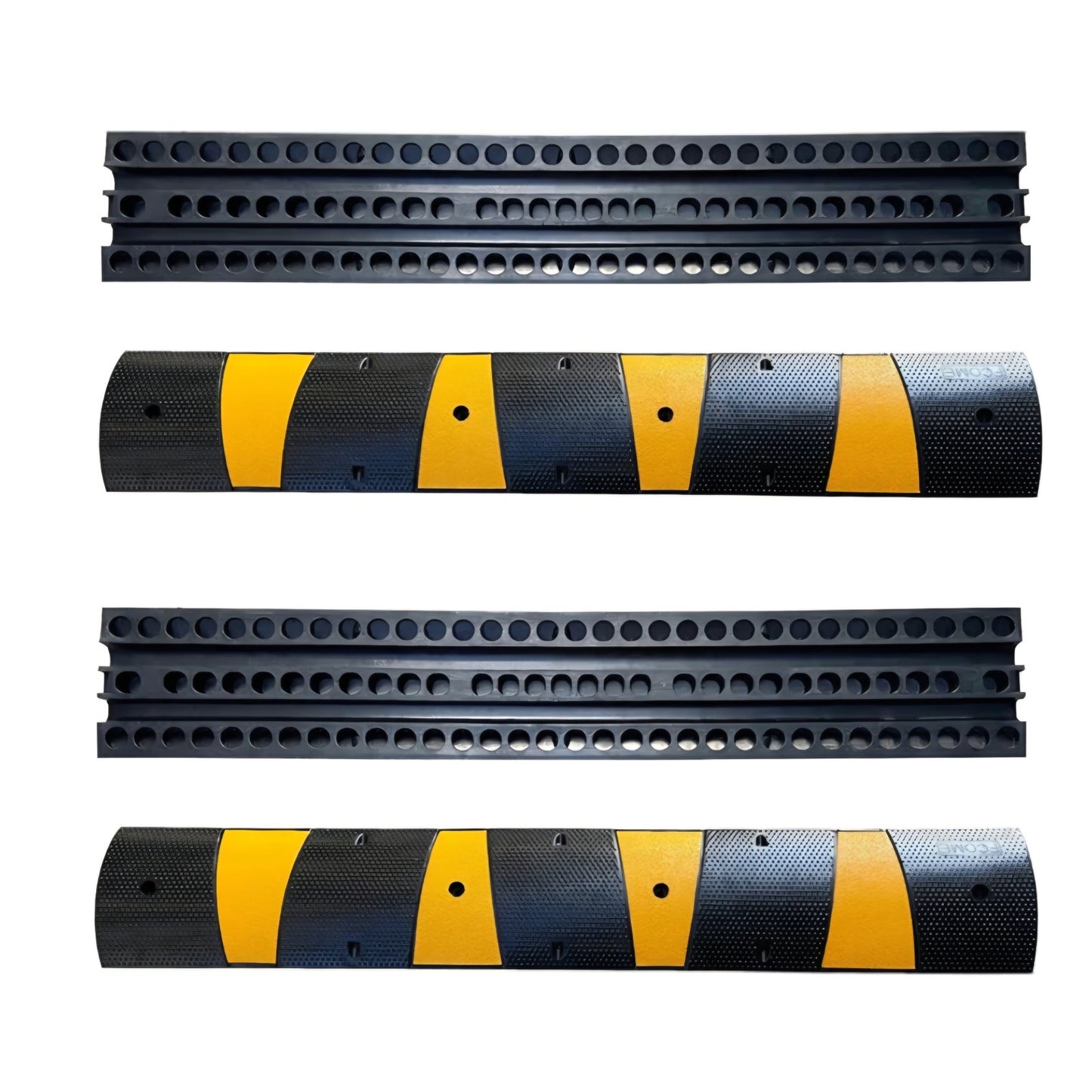 Rubber Speed Bump 6 Feet Rubber Driveway Modular Heavy Duty Speed 72.4 x 12 x 2.4 Inch Cable