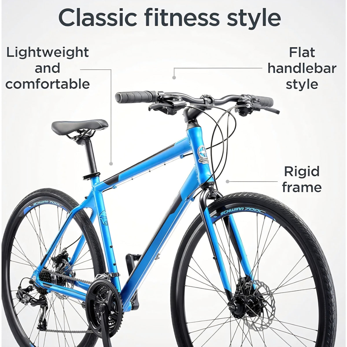 Schwinn Volare 1300 Road Bike, 700c Mens and Womens Bike, 14-Speed