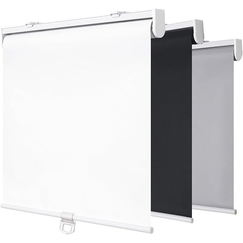 SHADEMOON Cordless Blackout Window Roller Shades, Pull Down Spring System, White, 72"L x 57"W