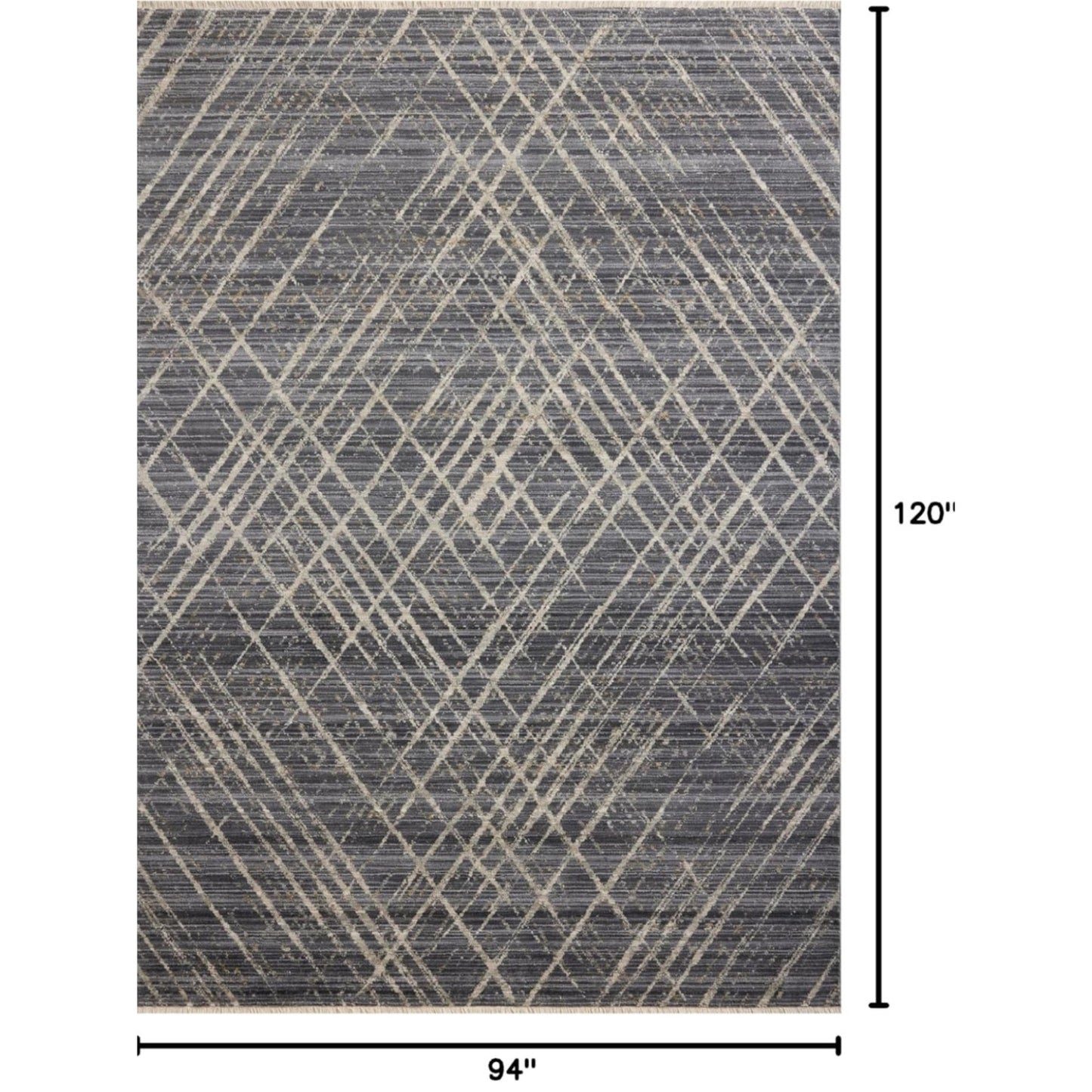 Loloi II Wade Collection WAE-04 Midnight/Beige 7'-10" x 10' Area Rug