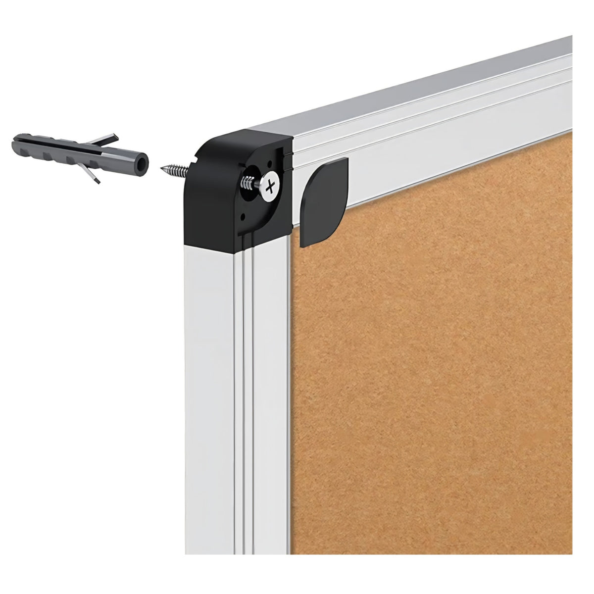VIZ-PRO Large Cork Bulletin Board, 72 X 48 Inches, Wall-Mounted