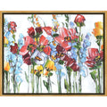 Art Remedy Follow Your Heart Canvas Bright Colorful Abstract Wall Art, Gold Frame, 45" x 36