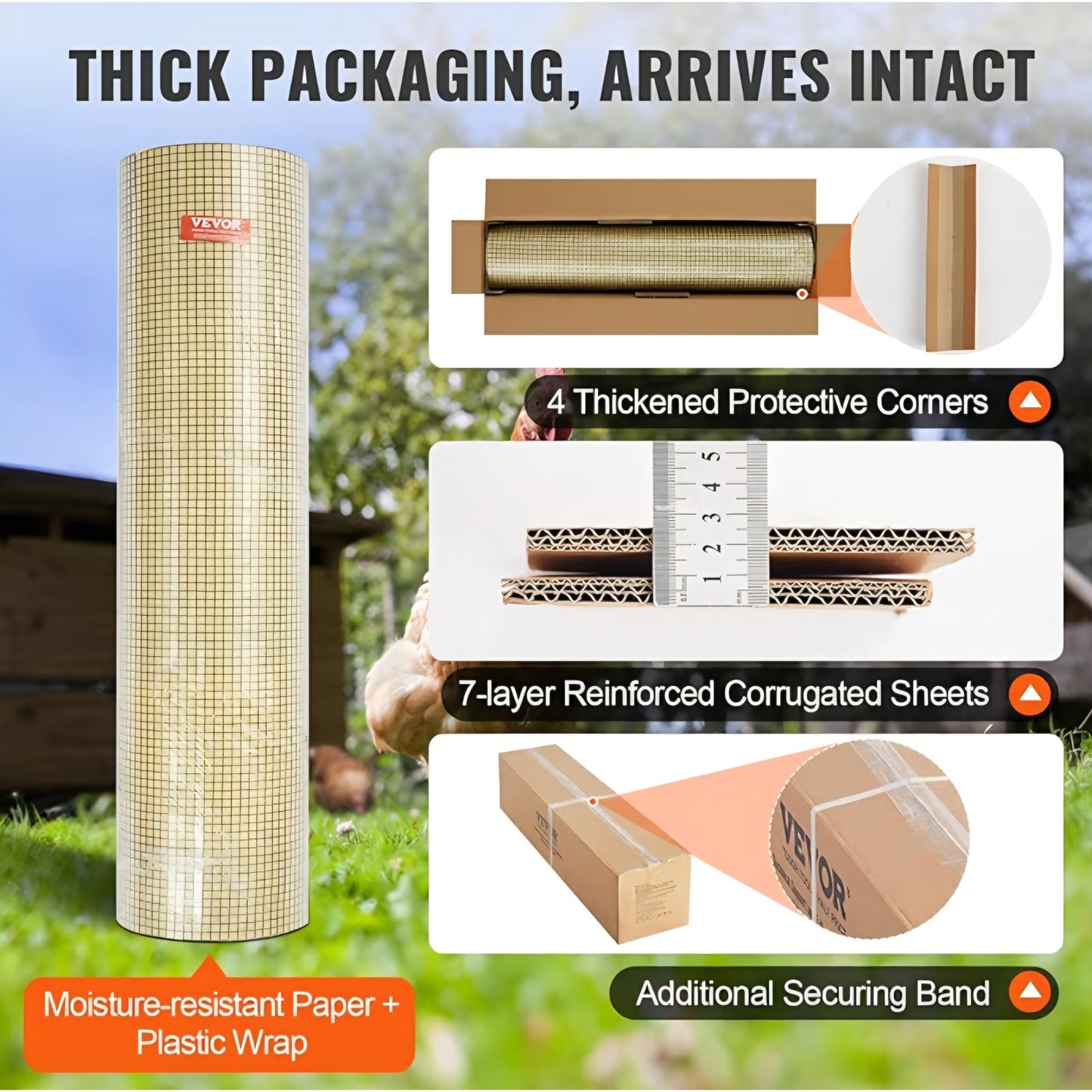 Hardware Cloth, 48'' x 100' 1/2inch Galvanized Wire Mesh Roll, 19 Gauge Chicken Wire Fencing Roll