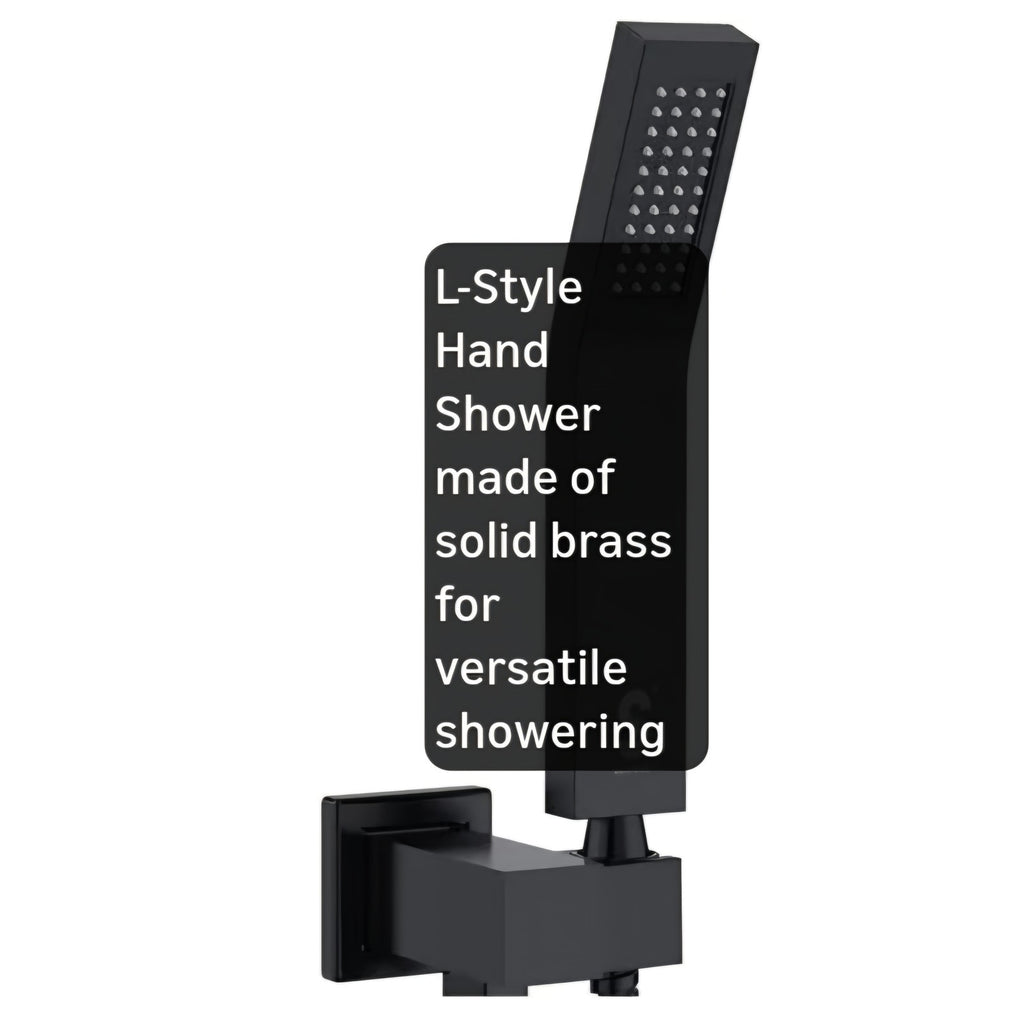 Shower faucet 12 Inch Ceiling Mount Matte Black Shower System Bathroom Luxury Rain Mixer