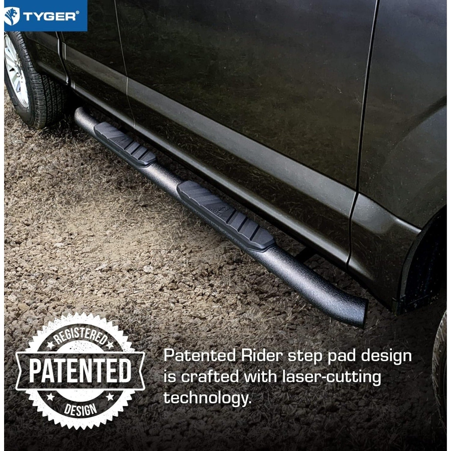 yger Auto 3.5" Rider Running Boards Compatible with 2009-2018 Dodge Ram 1500; 2010-2025 2500 / 3500