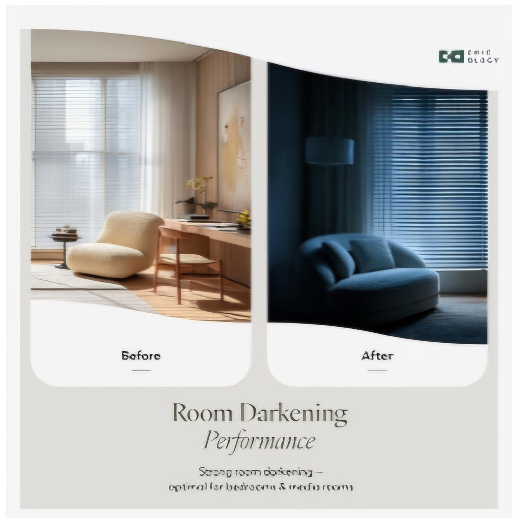 Cordless Mini Blinds, 60" W x 48" H 1 Inch Vinyl Window Blinds, Room Darkening & Privacy