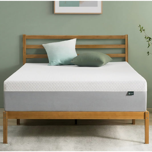 ZINUS 12 Inch Green Tea Essential Memory Foam Mattress [New Version], Queen, Fiberglass Free,