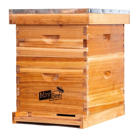 Beehive 10 Frame Bee Hives and Supplies Starter Kit, Bee Hive for Beginner