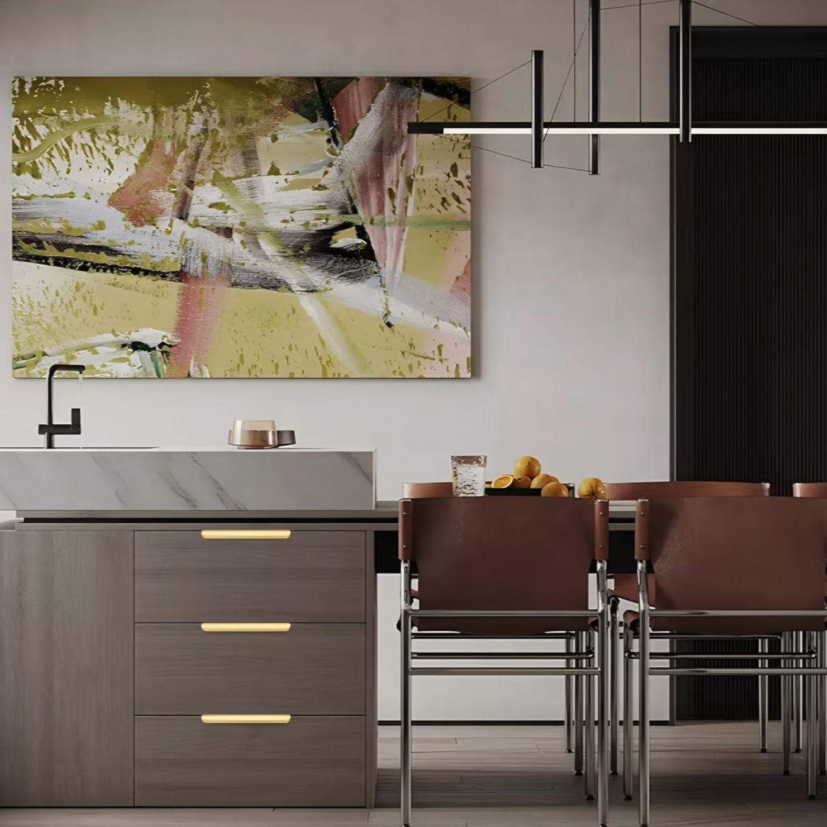 Brushed Brass Drawer Handles Edge Hardware for Kitchen Cupboard Gold