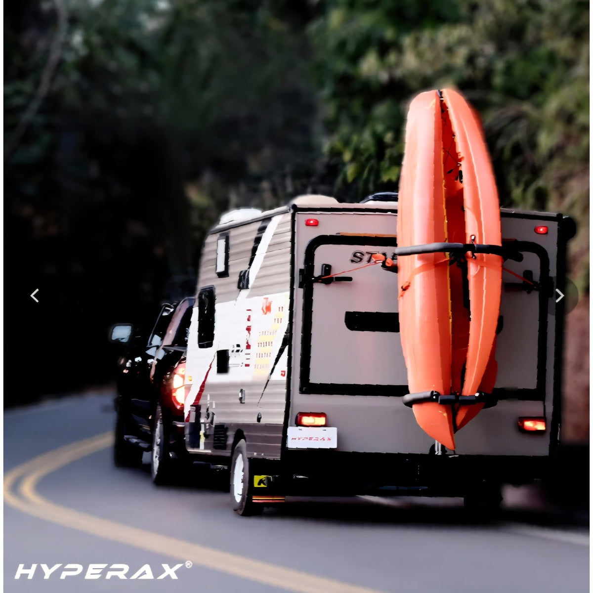 Iridium hitch mounted kayak rack
