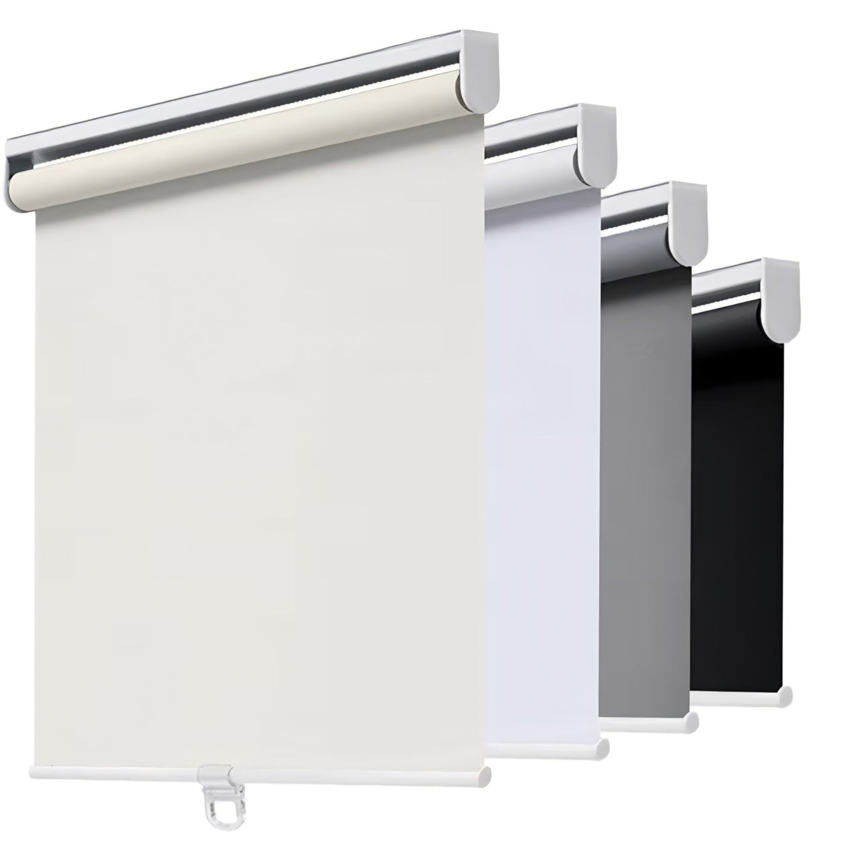 Cordless Roller Shades Blackout Blinds for Windows (70" W x 72" H, Ivory)