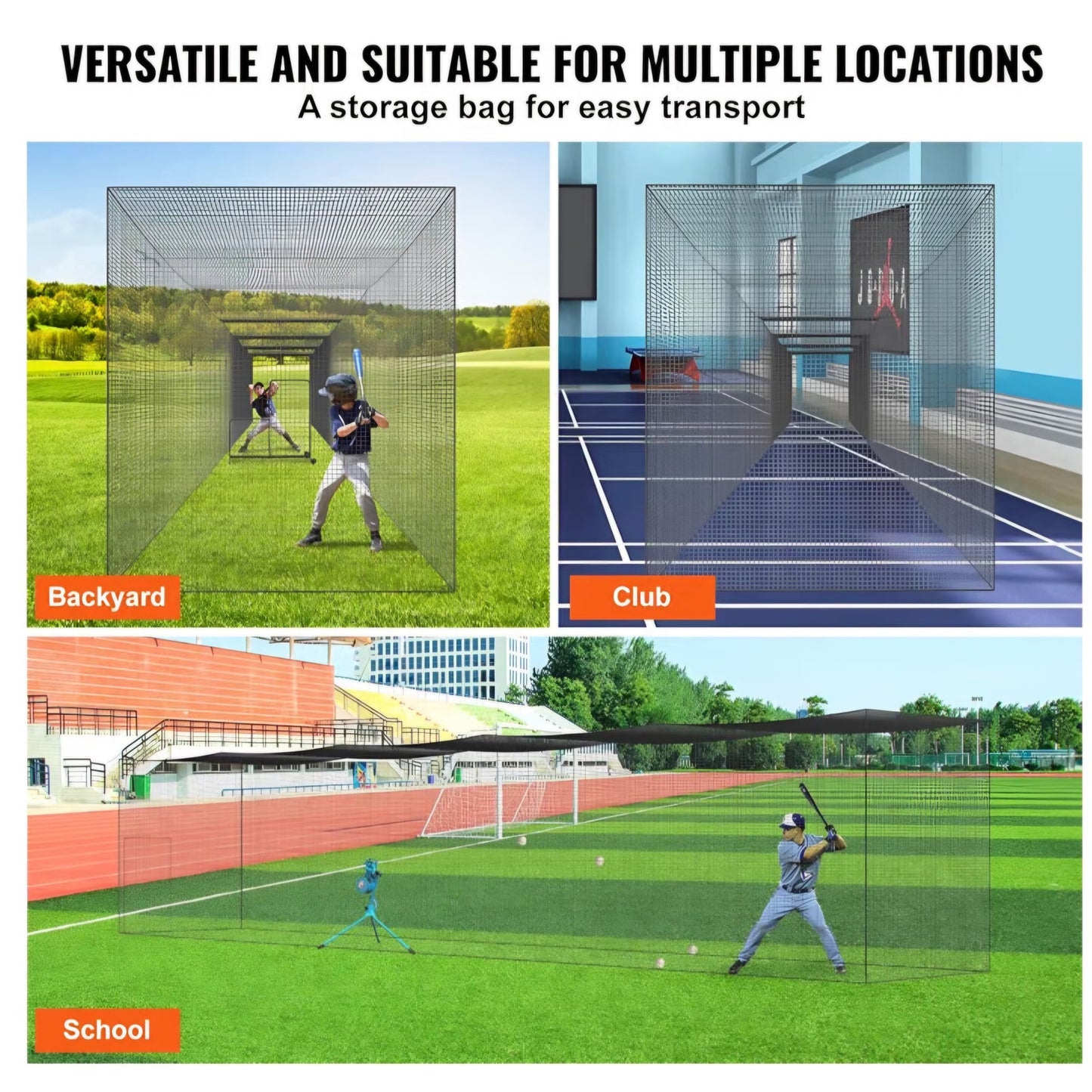 Baseball Batting Cage,Professional Softball Baseball Batting Hitting Training Net