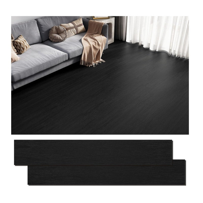 INMOZATA Peel and Stick Vinyl Plank Flooring – 24 Pieces – 36 Sq. Ft. – Black