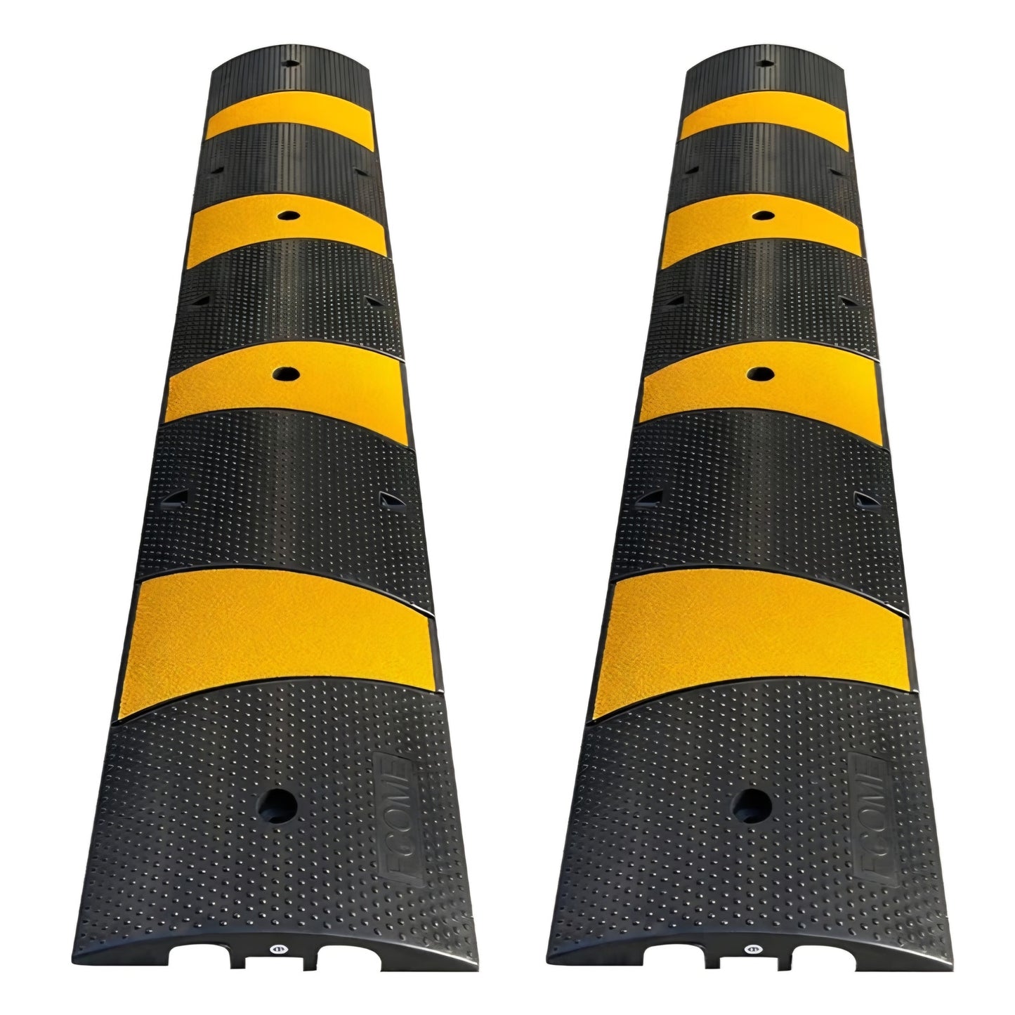Rubber Speed Bump 6 Feet Rubber Driveway Modular Heavy Duty Speed 72.4 x 12 x 2.4 Inch Cable