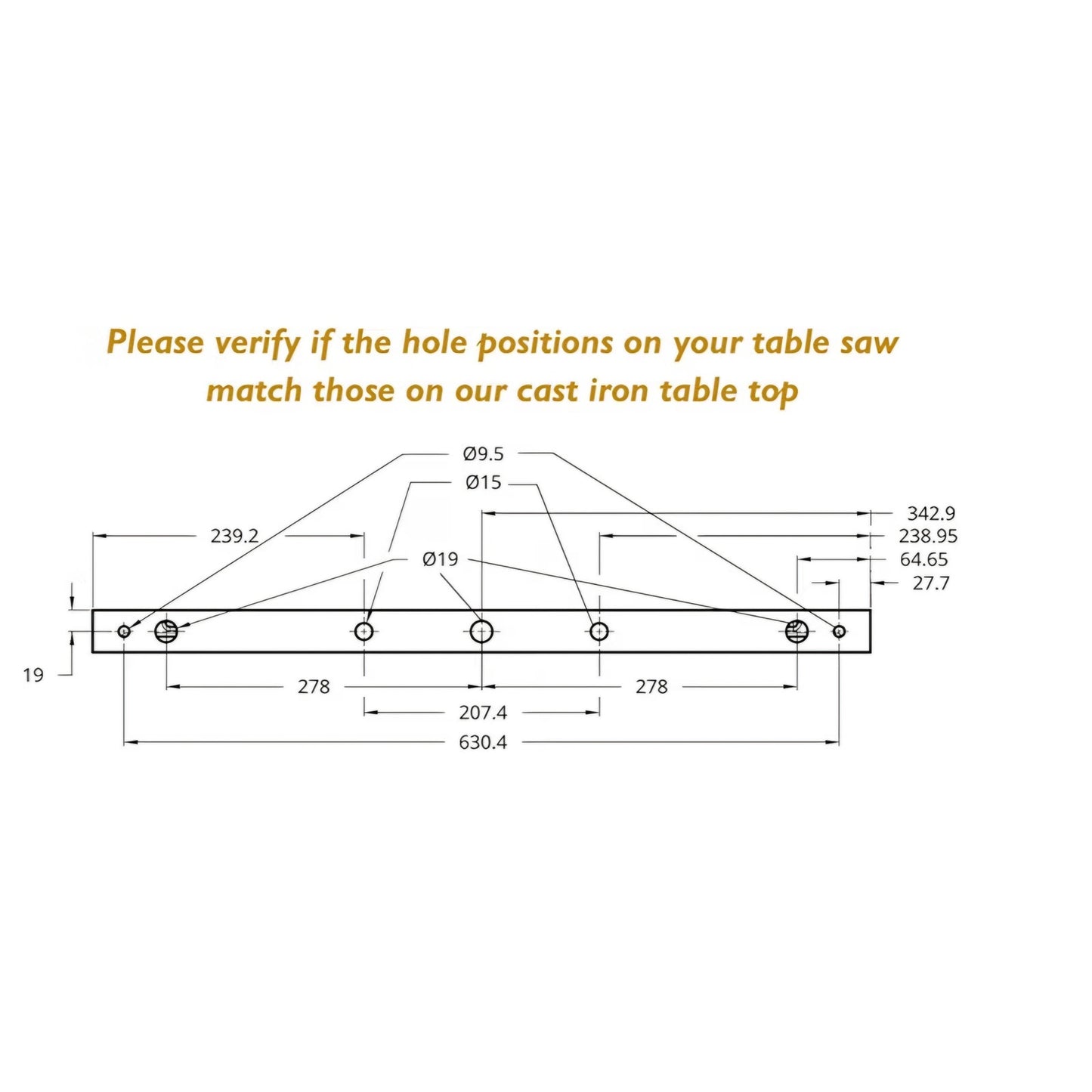 Cast Iron Router Table Extension Wing, 27 Inch by 16 Inch Router Table Top 11-3/4 Inch by 9-1/4Inch