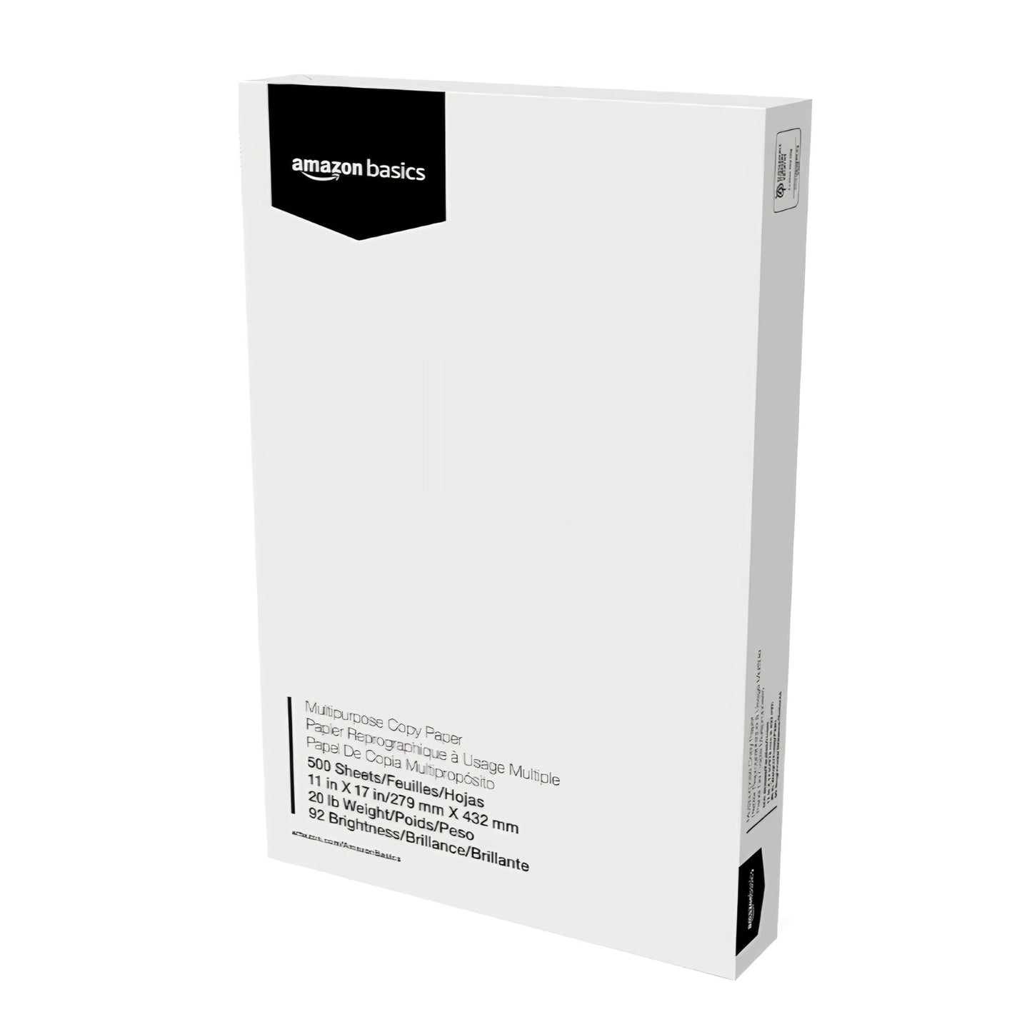 Amazon Basics Multipurpose Copy Printer Paper, 20 lb, 11 x 17 Inches, 5 Reams (2,500 Sheets), 9