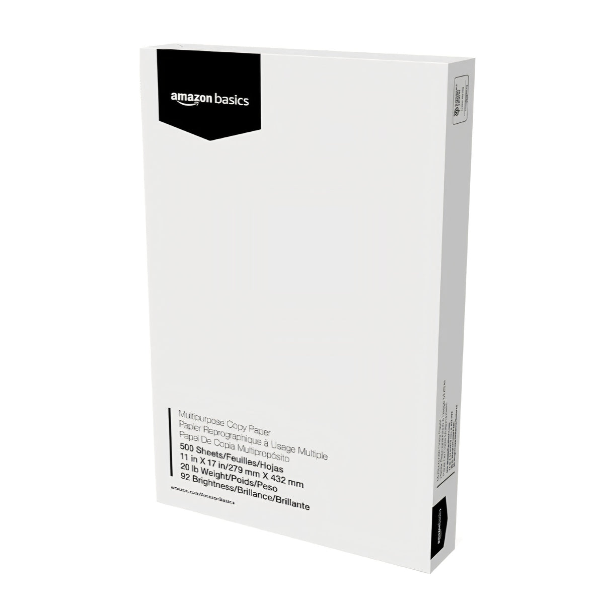Amazon Basics Multipurpose Copy Printer Paper, 20 lb, 11 x 17 Inches, 5 Reams (2,500 Sheets), 9