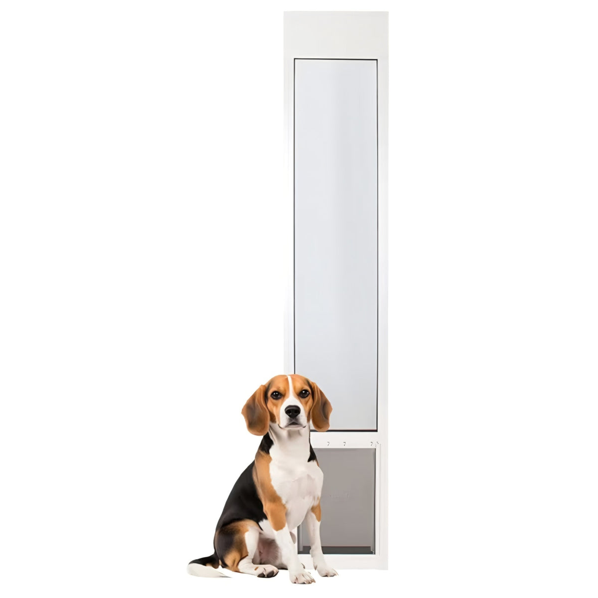 Medium-Sliding Glass Pet Door for Dogs & Cats - Adjustable Height 91 7/16" to 96"