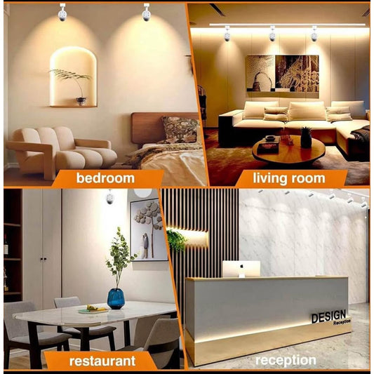 10W H Type Track Lighting Heads Can fine Control 2700K-6500K Stepless Dimming Led Track Lighting Fix