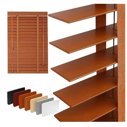 2" Slats Wood Blinds for Indoor Windows: Solid Wooden Blackout Blinds & Shades