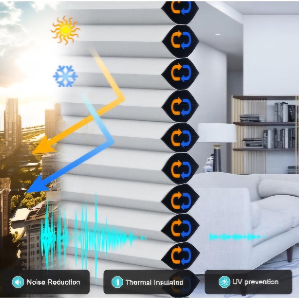 (Blackout),70" w x 72" h Cordless Cellular Shades,Blackout Honeycomb Shades for Windows