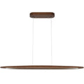 39" Wood Linear Pendant Light LED Dimmable Hanging Light Dinning Room Light Fixture Island Lights