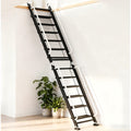 Foldable Aluminum Loft Stairs Ladder, 12 Step Folding Bunk Bed Ladders with Handrails