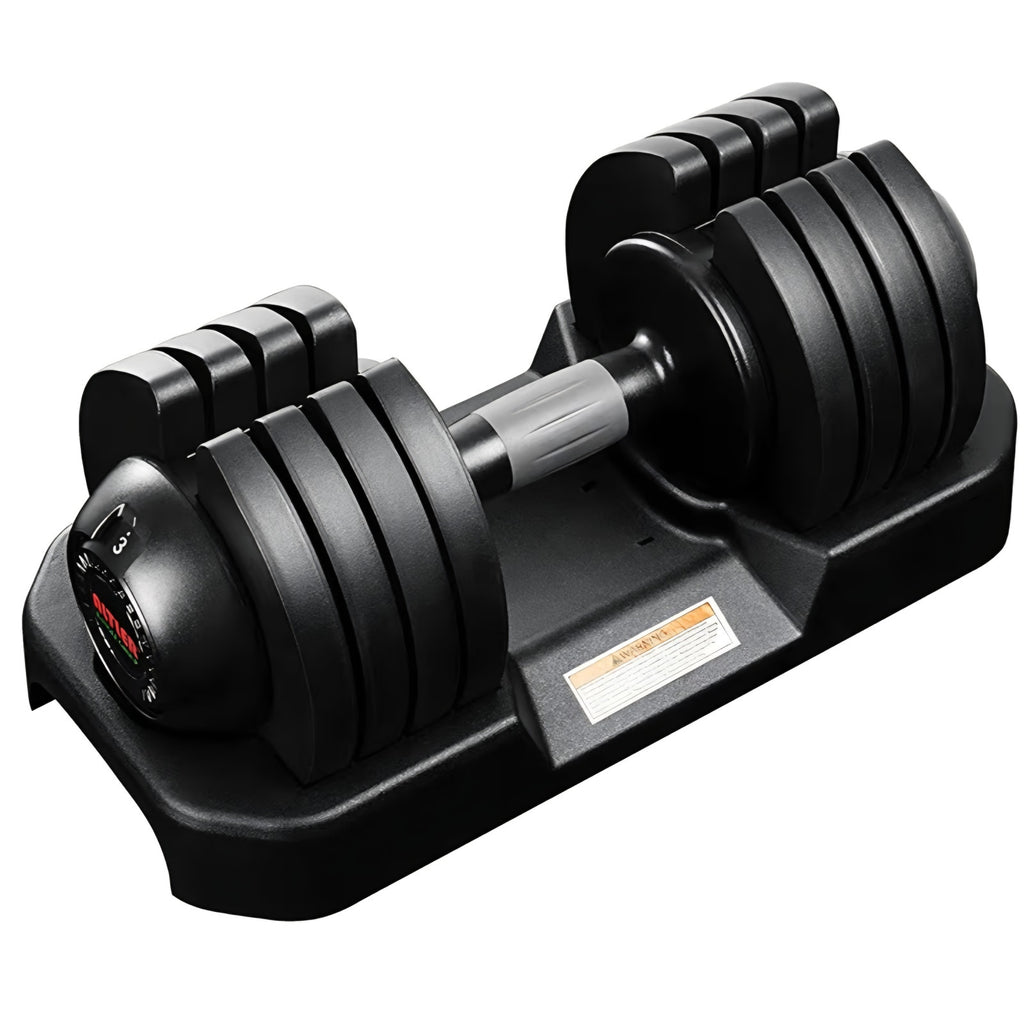 52LBS Single Adjustable Dumbbell Premium Rubber Coated