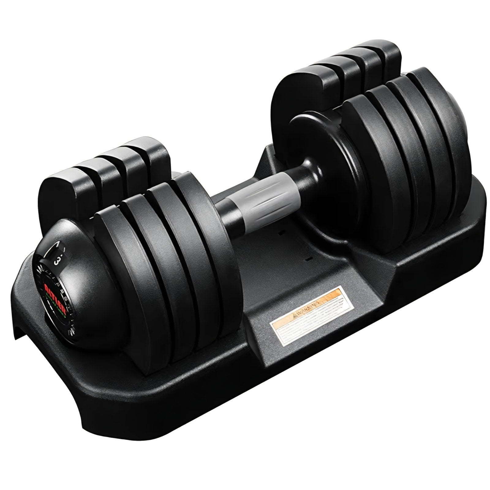 52LBS Single Adjustable Dumbbell Premium Rubber Coated