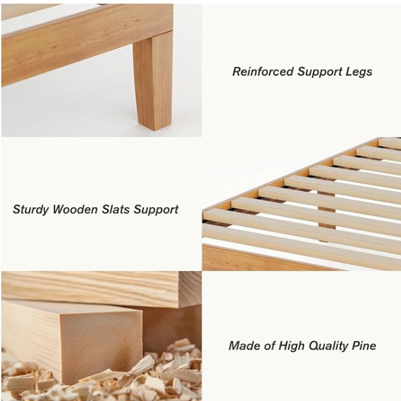 OLIXIS King Size Bed Frame, Platform Bed Frame, Underbed Storage | King Size Bed Frame