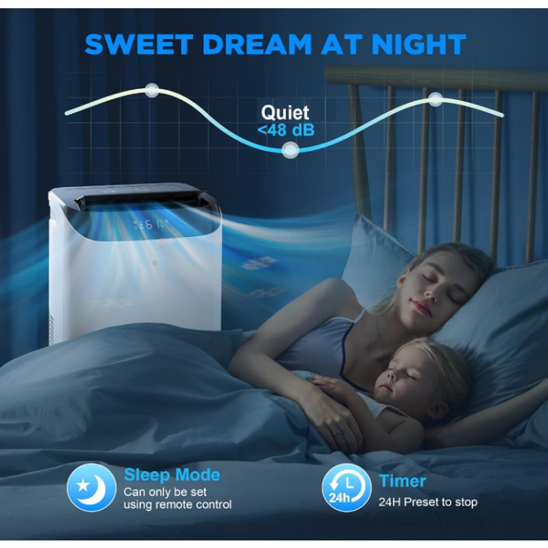 14000 BTU Portable Air Conditioners with Remote Control, 3-in-1 Free Standing Cooling AC Unit