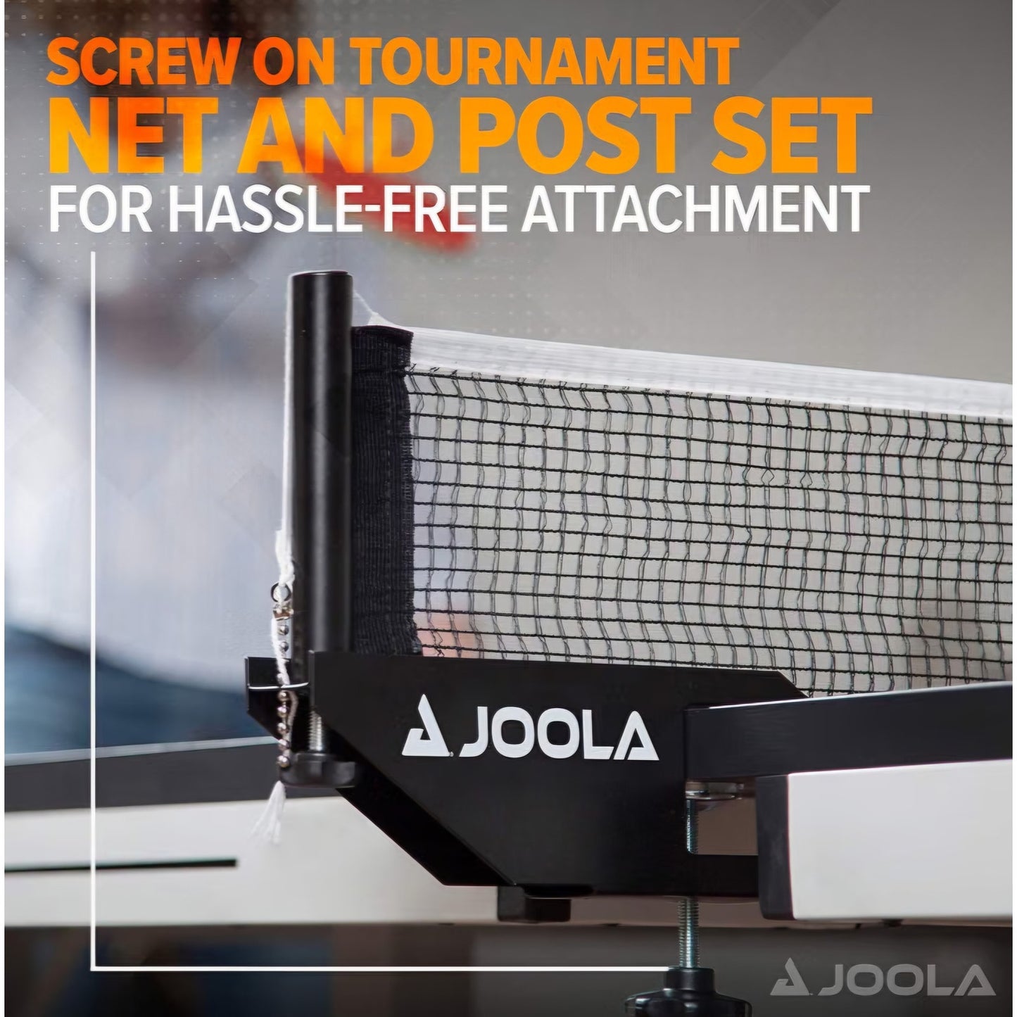 JOOLA Rally TL Professional MDF Indoor Ping Pong Table w/Quick Clamp Table Tennis Net & Post Set