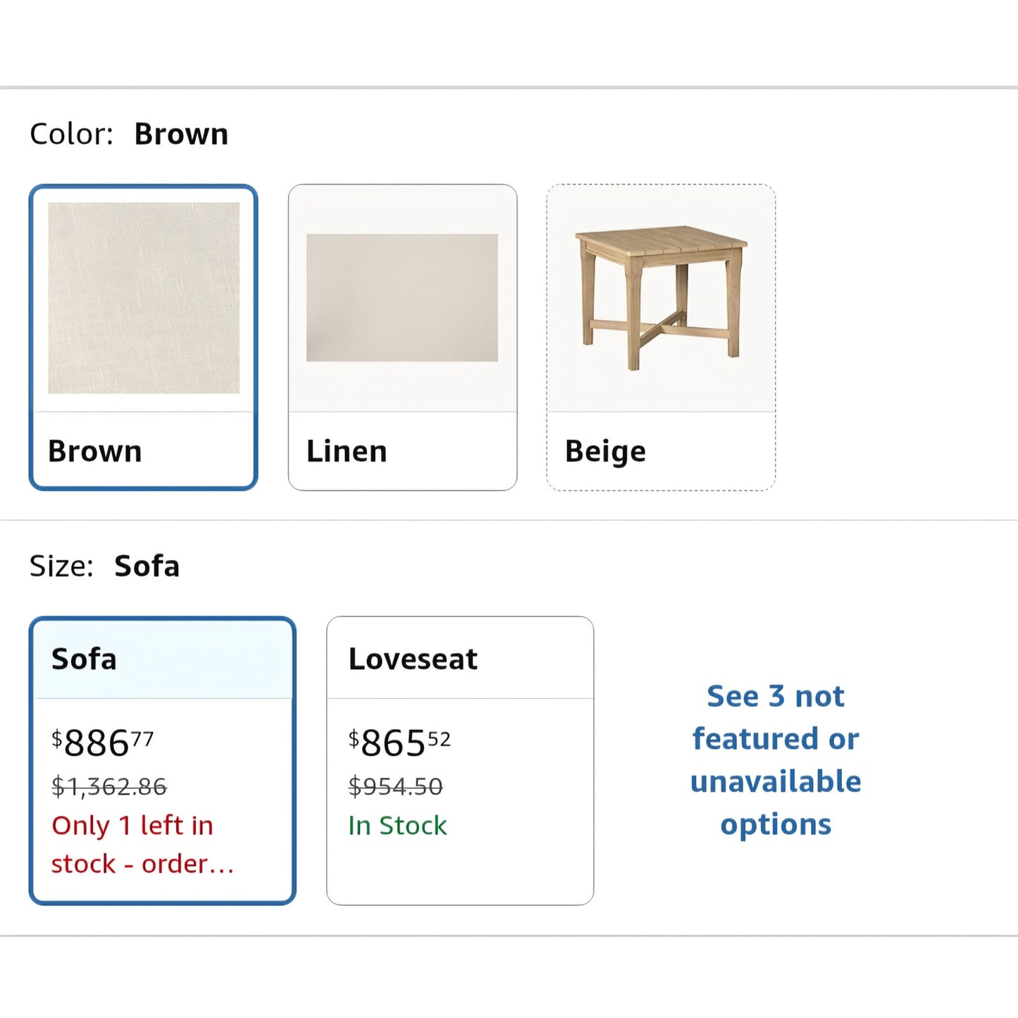 Signature Design by Ashley Clare View Coastal Outdoor Patio Eucalyptus Sofa with Cushions, Beige