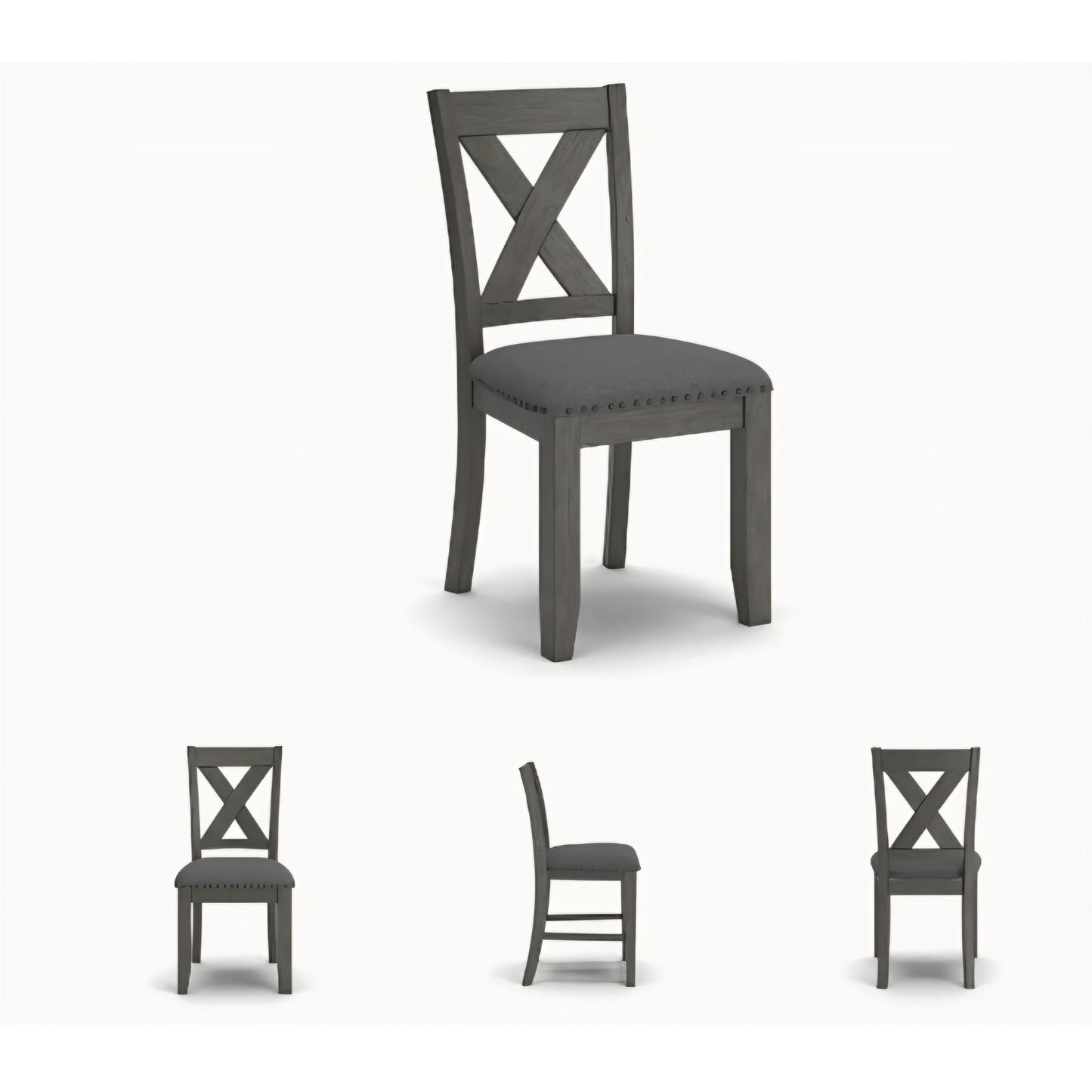 Signature Design by Ashley Caitbrook Rustic 7 Piece Dining Set, Include Table and 6 Chairs, Gray